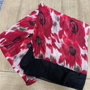 Women’s scarf red and black one size NWOT